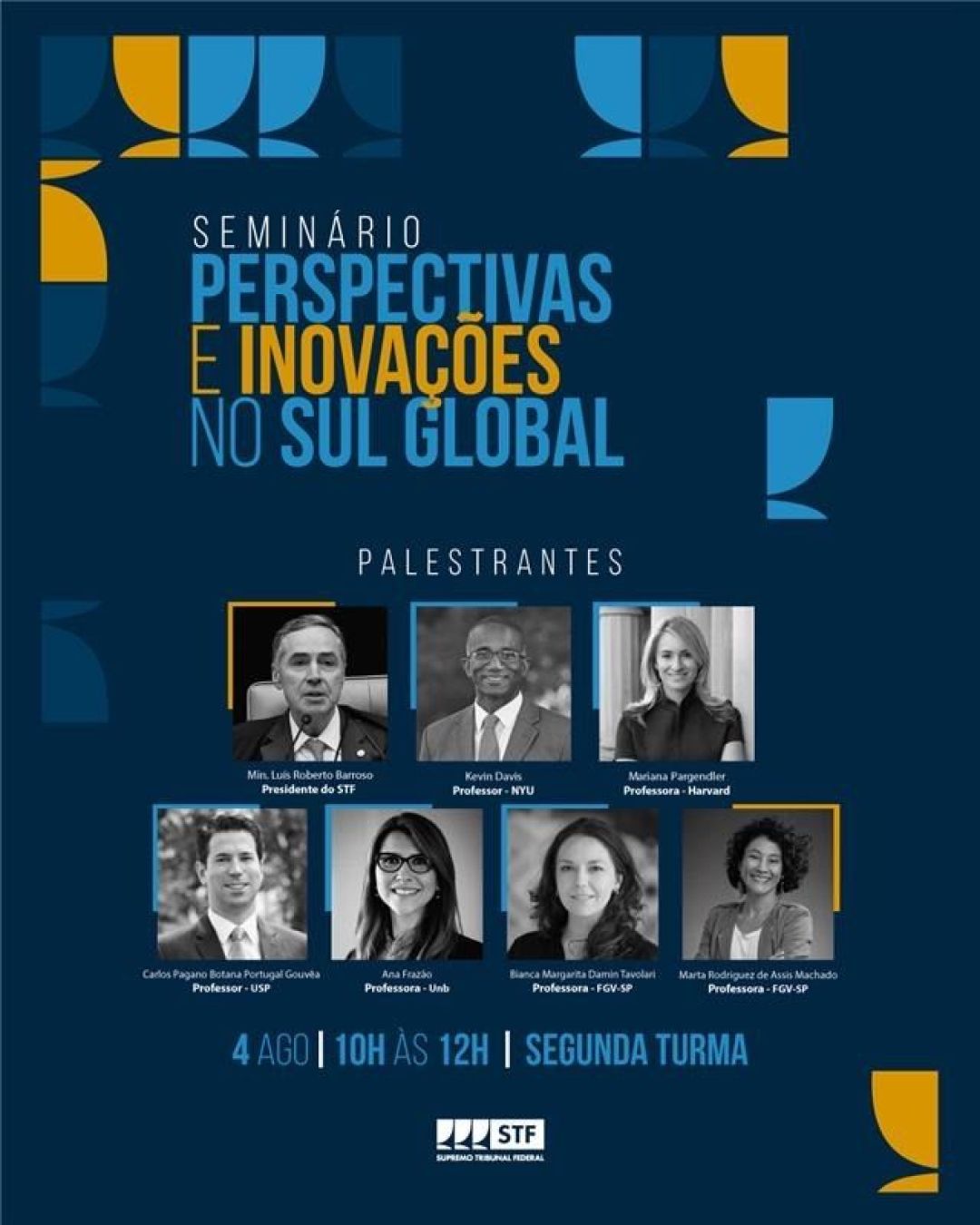 Ana Frazão participa do Seminário Perspectivas e Inovações no Sul Global dia 4 de agosto às 10:00.