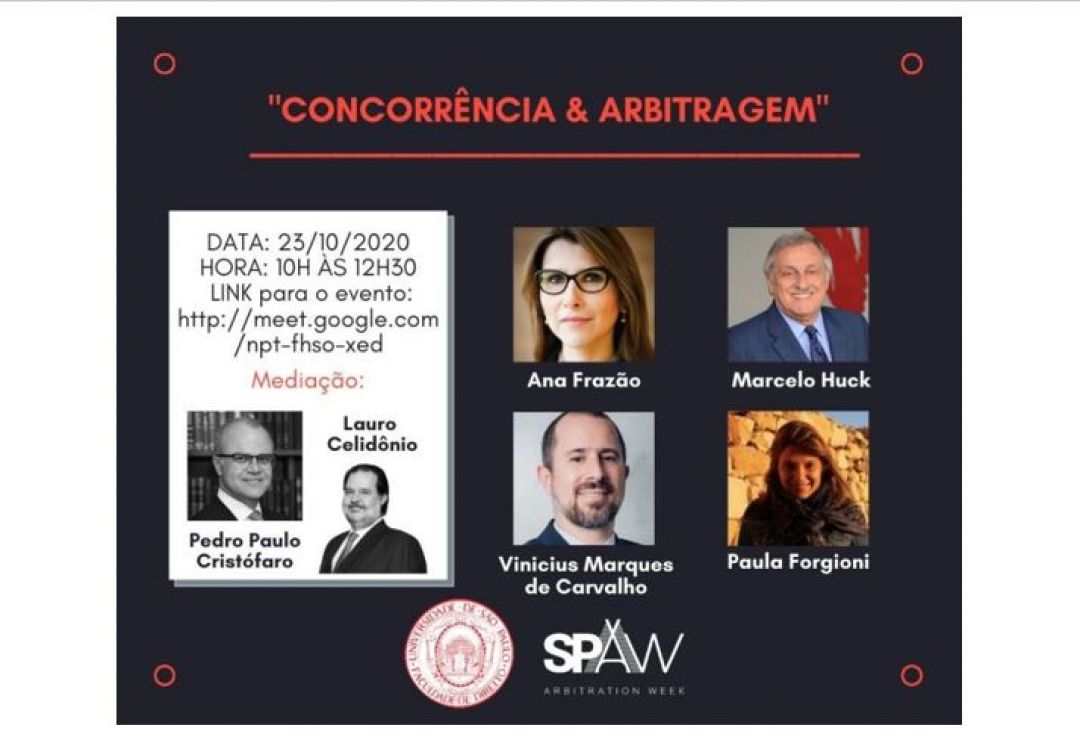 Ana Frazão participa do debate Concorrência e Arbitragem.