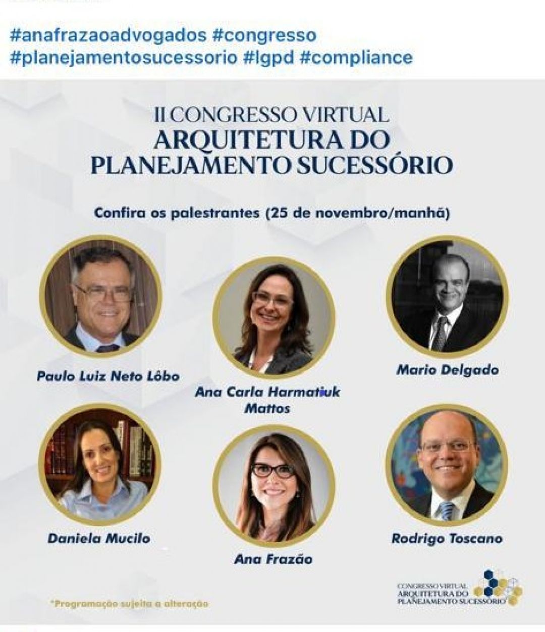 Ana Frazão participa do II Congresso Virtual Arquitetura do Planejamento Sucessório.