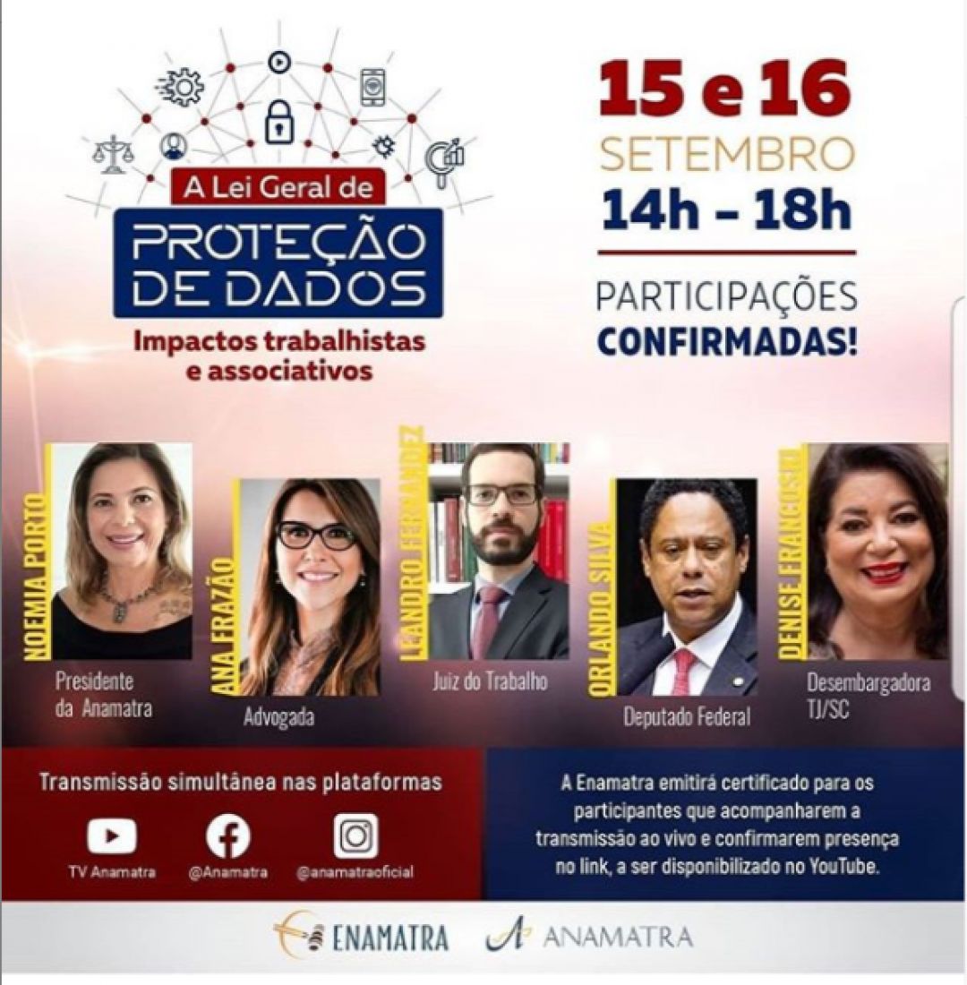 Ana Frazão participa de debate sobre os impactos trabalhistas e associativos da LGPD.