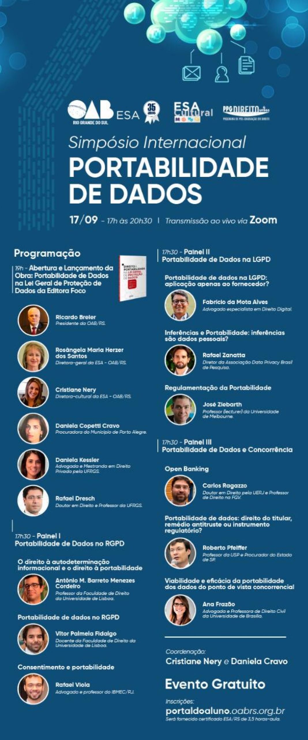 Ana Frazão participa do Simpósio Internacional Portabilidade de Dados.