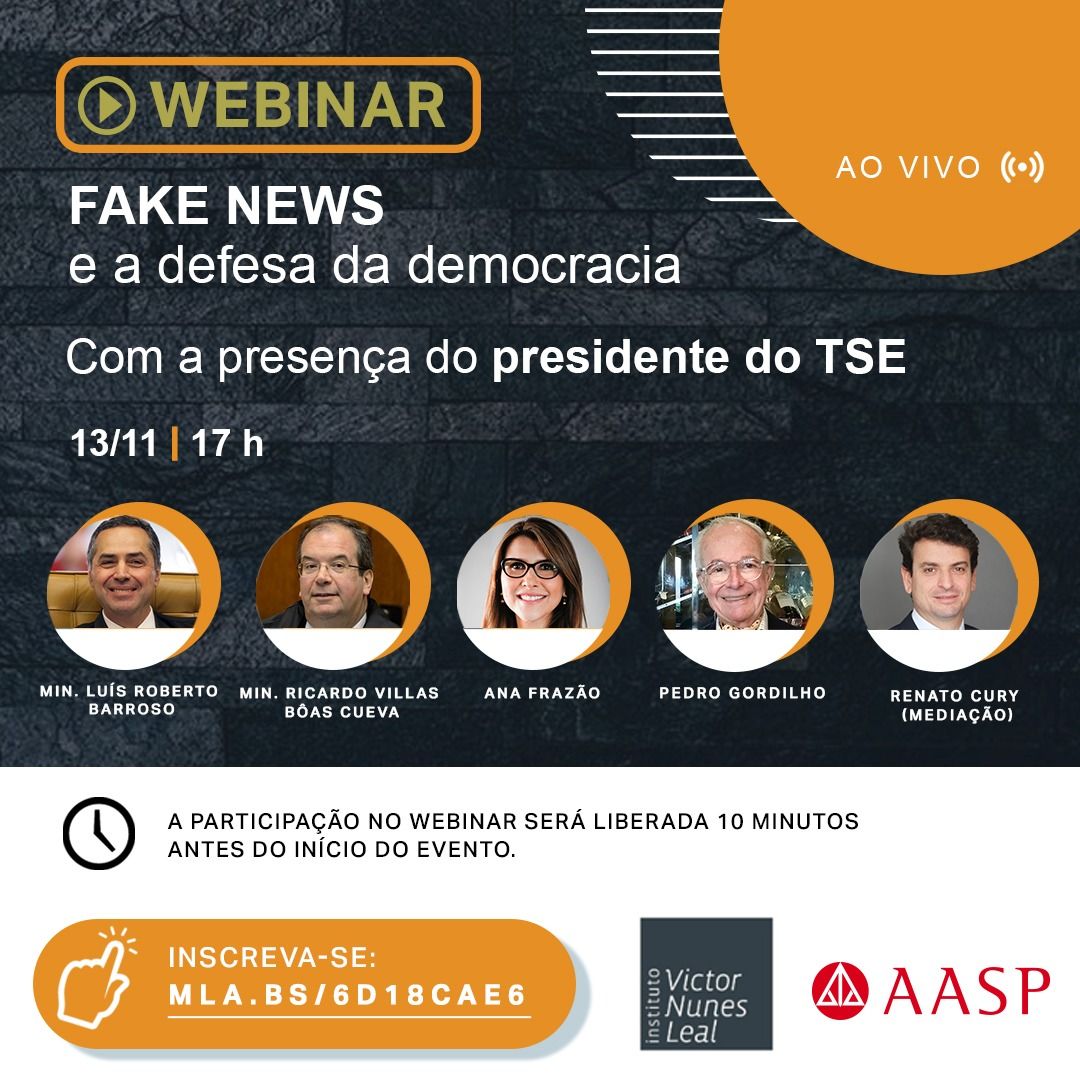 Ana Frazão participa de Webinar: Fake News e a Defesa da Democracia.