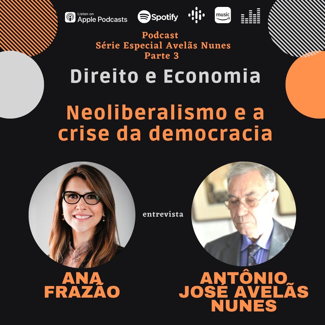 Podcast Direito e Economia com Ana Frazão: Série especial Avelãs Nunes – Neoliberalismo e a crise da democracia.