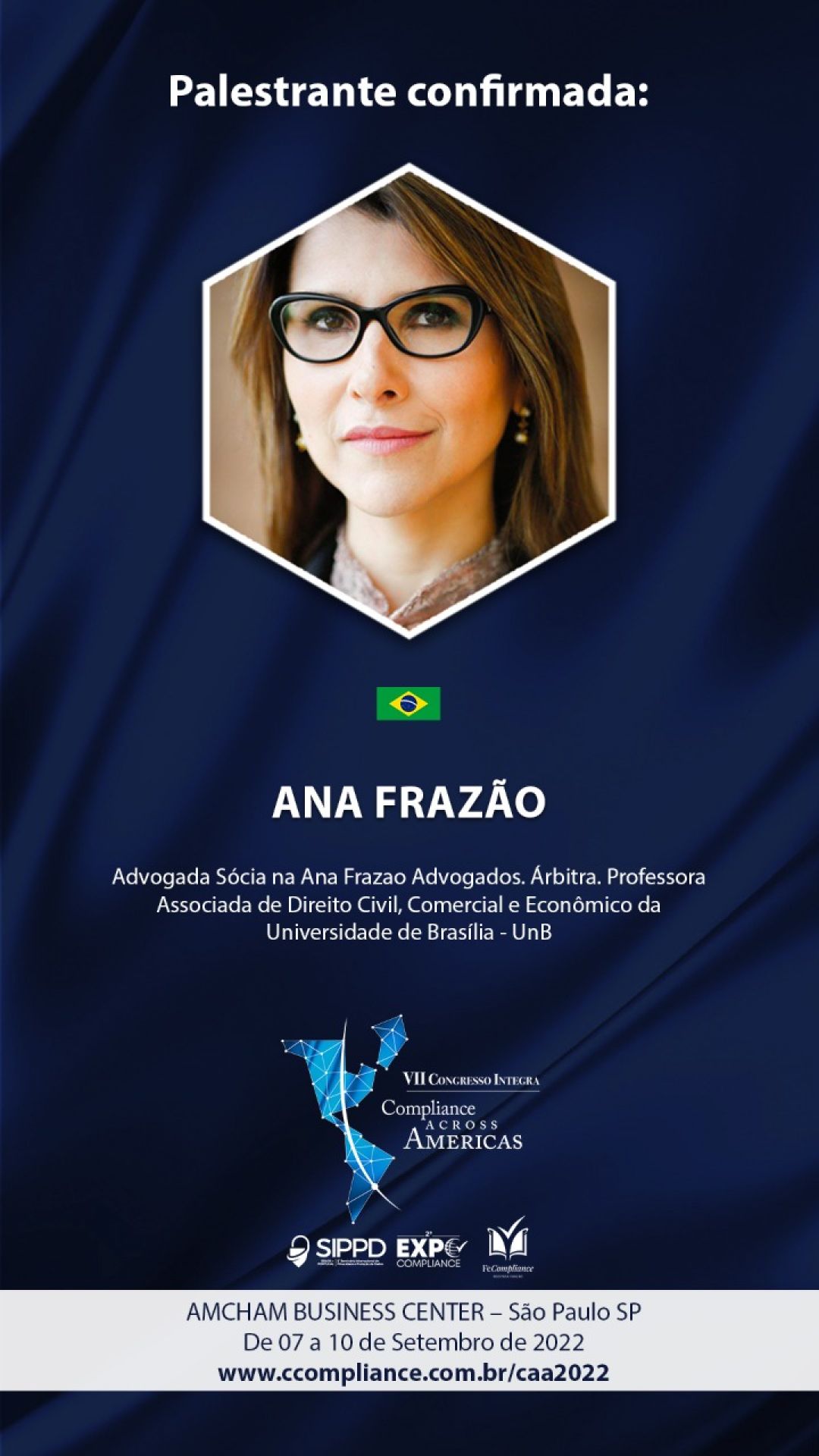 Ana Frazão participa do VII Congresso Integra Compliance Across Americas dia 08 de setembro às 11:00 horas.