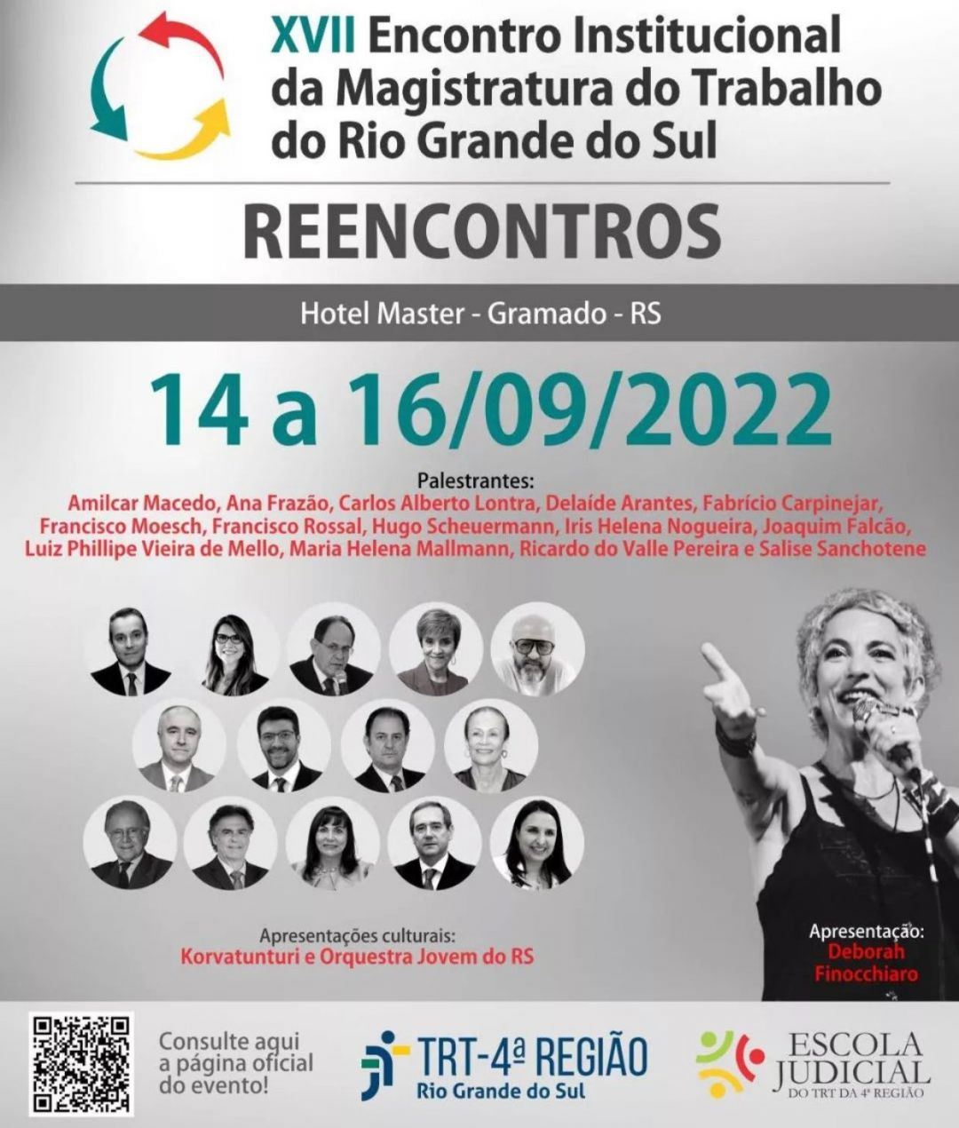 Ana Frazão participa do XVII Encontro Institucional da Magistratura do Trabalho dia 15 de setembro às 14:00.
