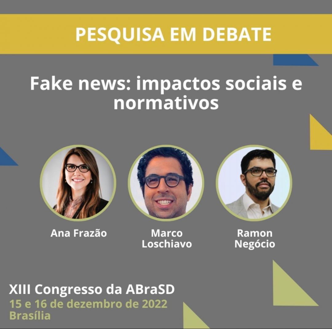 Ana Frazão participa do XIII Congresso Internacional da Associação Brasileira de Pesquisadores em Sociologia do Direito dia 15 de dezembro às 19:00.