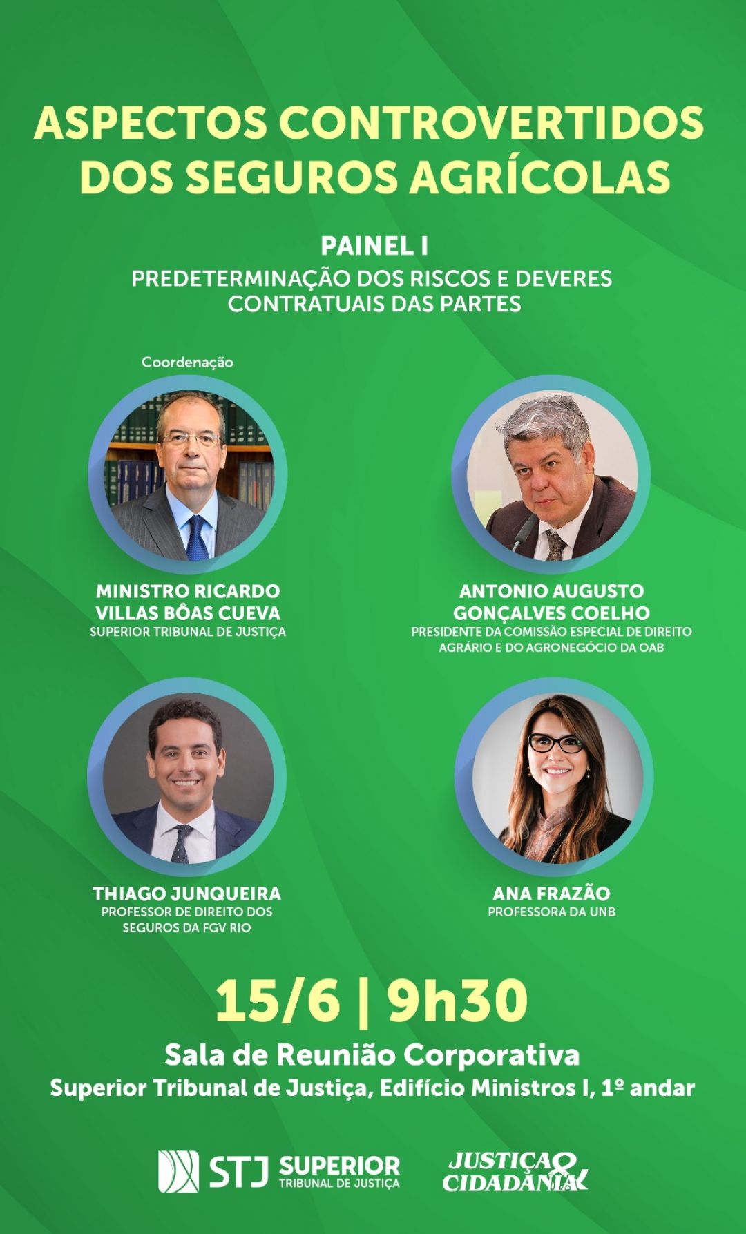 Ana Frazão participa do Seminário intitulado “Aspectos Controvertidos dos Seguros Agrícolas” no dia 15 de junho às 9:30.