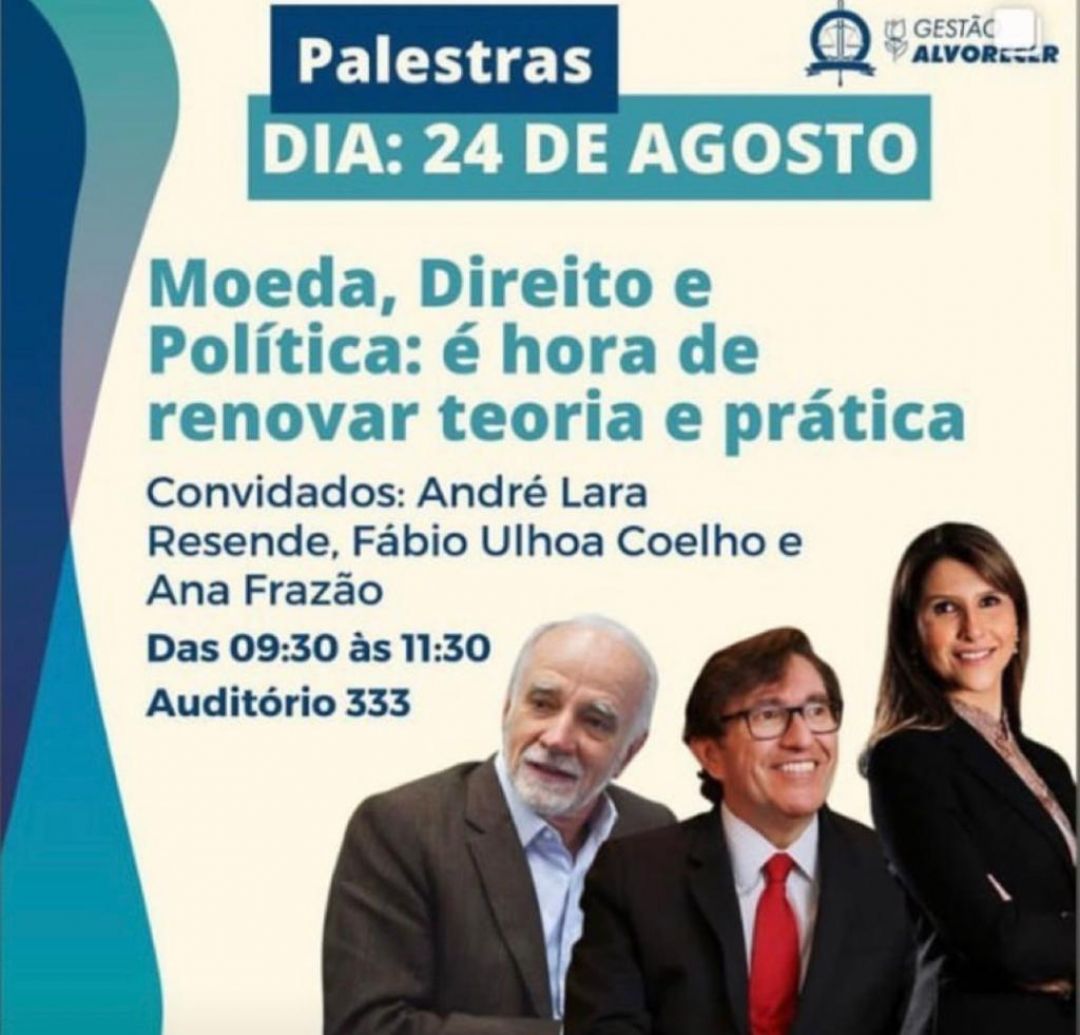 Ana Frazão participa do ciclo de palestras da Faculdade de Direito da Pontifícia Universidade Católica de São Paulo dia 24 de agosto às 09:30.