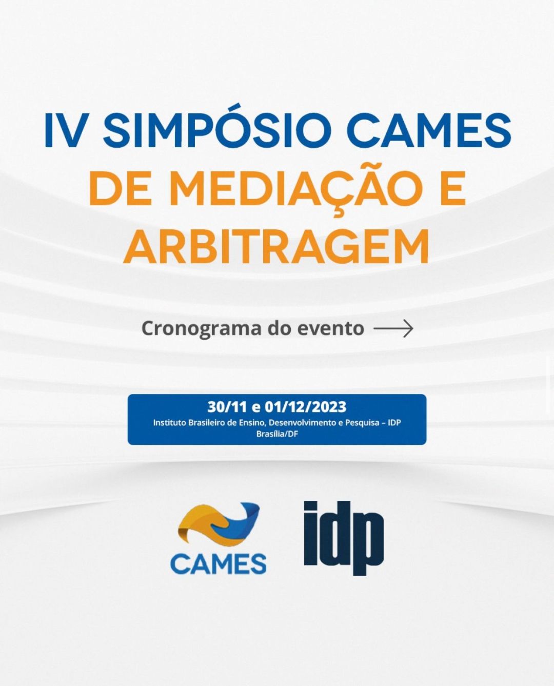 Ana Frazão participa do IV Simposósio Cames de Mediação e Arbitragem dia 30 de novembro às 9:00.