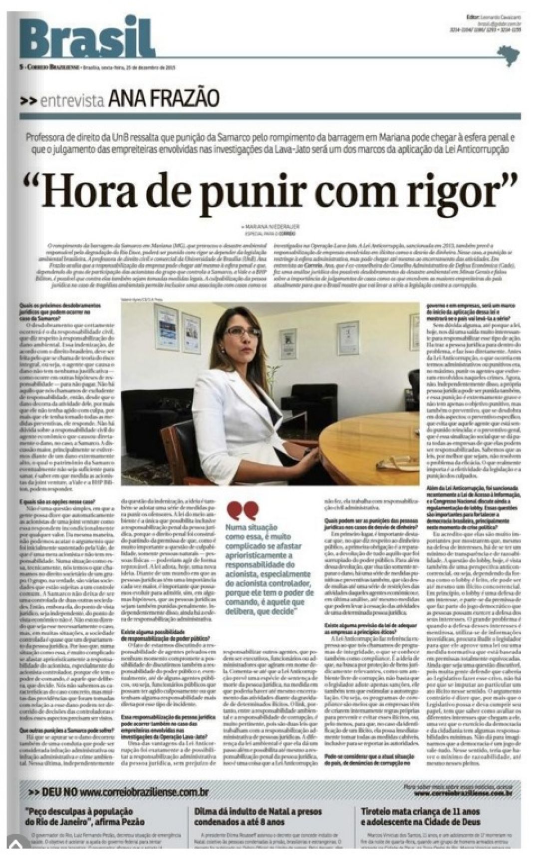 Entrevista no Correio Braziliense