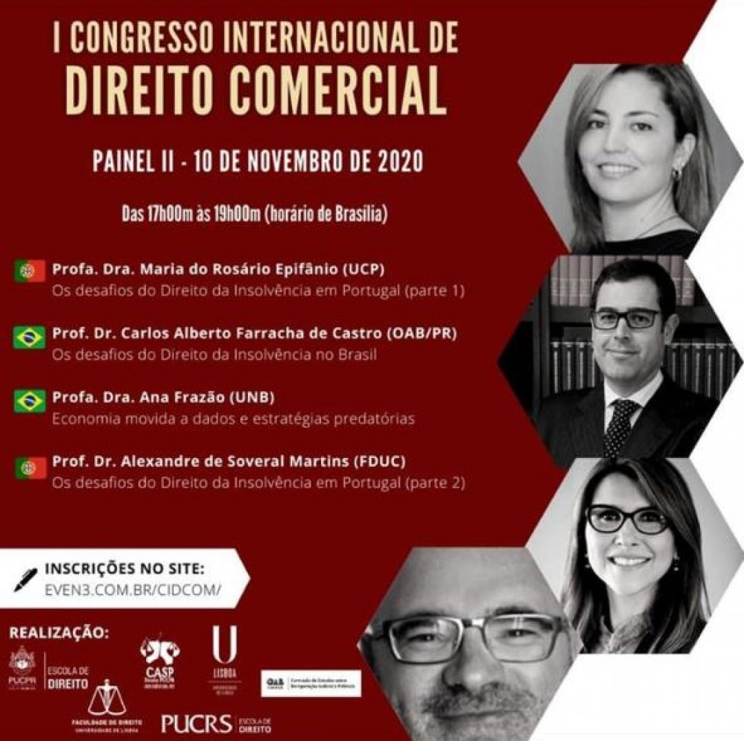 Ana Frazão participa do I Congresso Internacional de Direito Comercial.