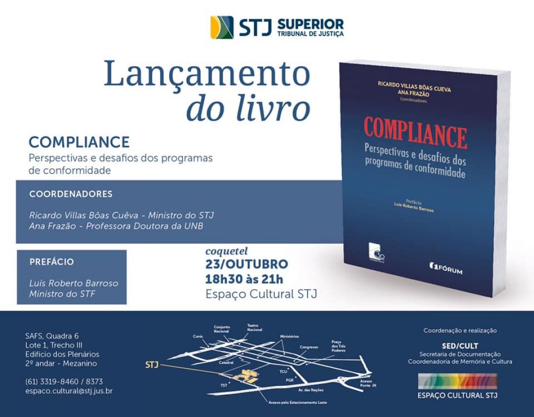 Lançamento do livro de Compliance organizado por Ana Frazão e Ricardo Cueva