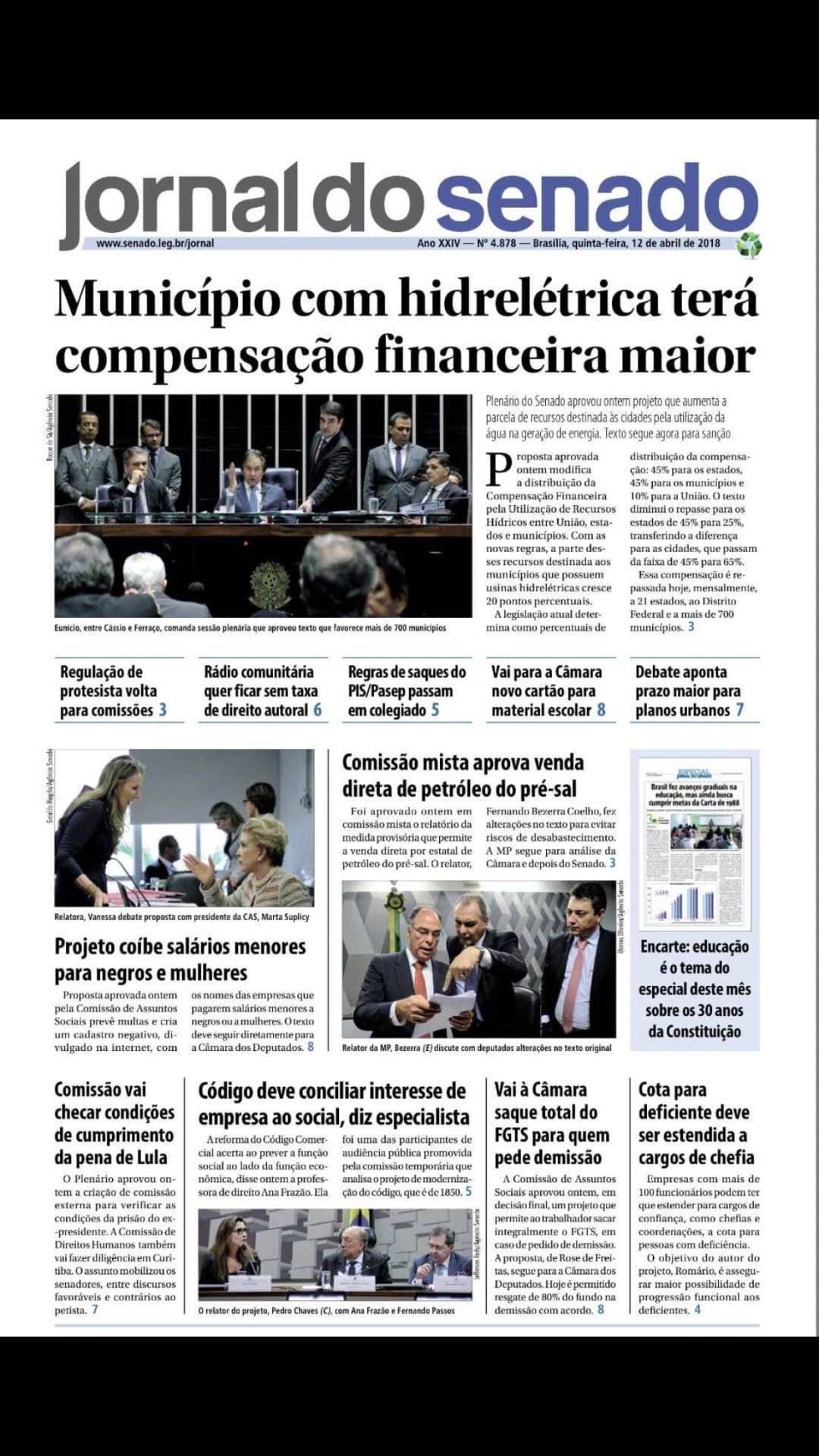 Jornal do Senado 12/04/2018